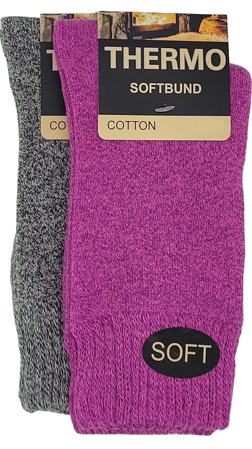 Thermozachte sokken zachte tailleband 2 paar (23402,38413)