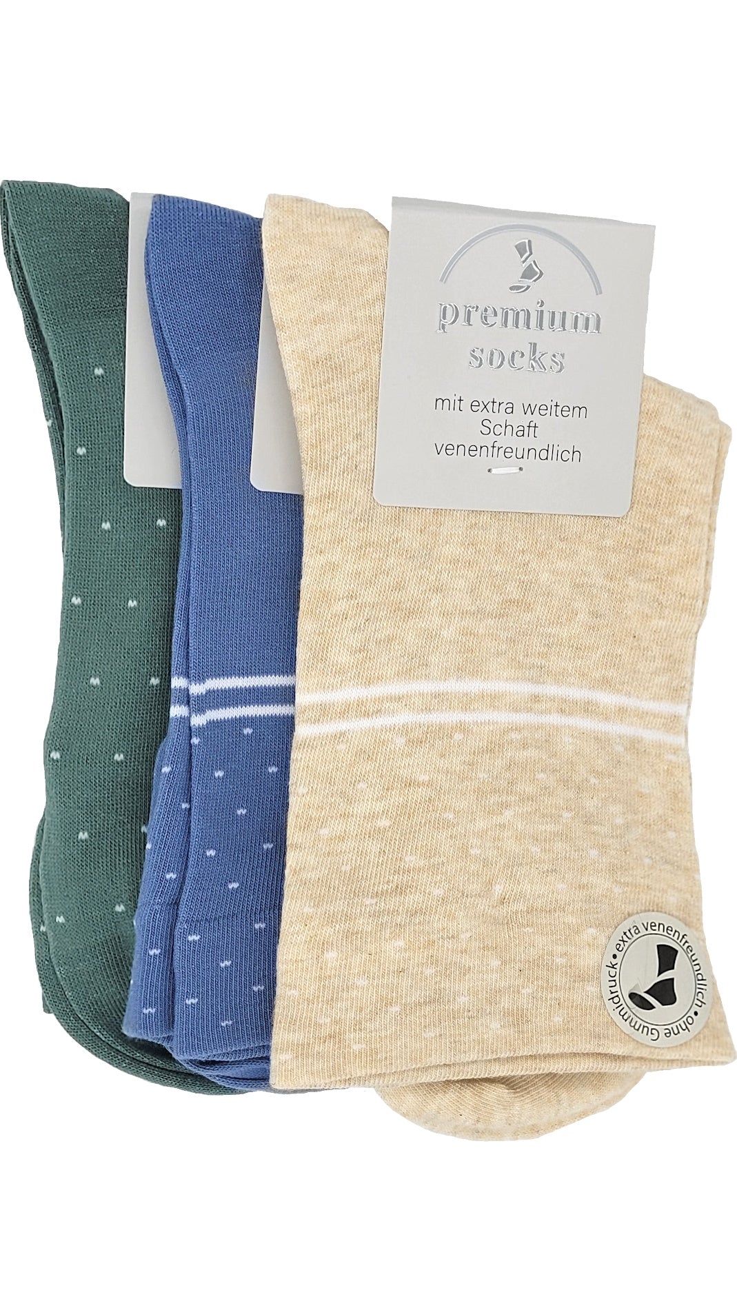 Chaussettes de santé pour femmes avec manchette extra large entonnoir 3 paires (39540)