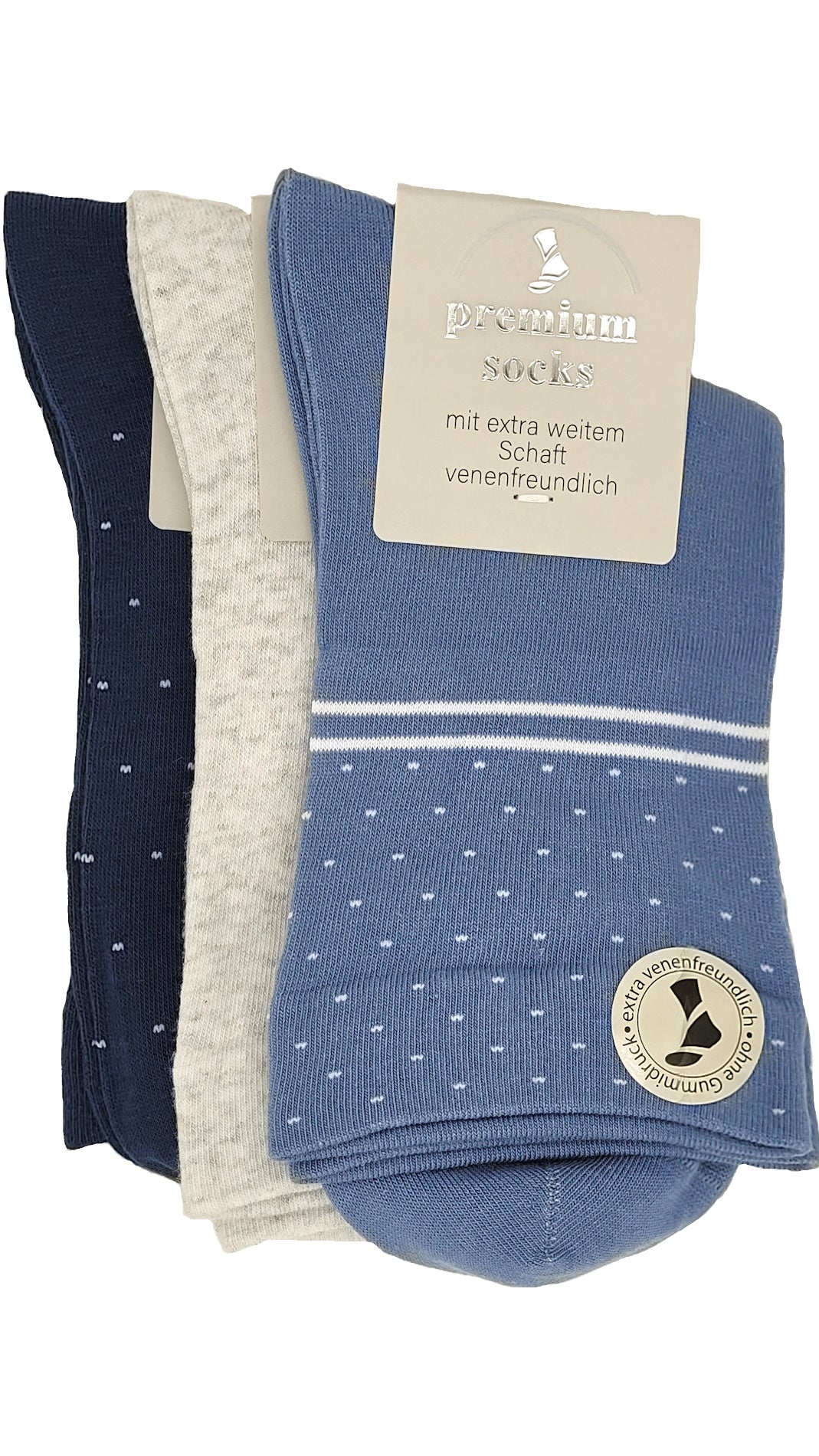 Chaussettes de santé pour femmes avec manchette extra large entonnoir 3 paires (39540)