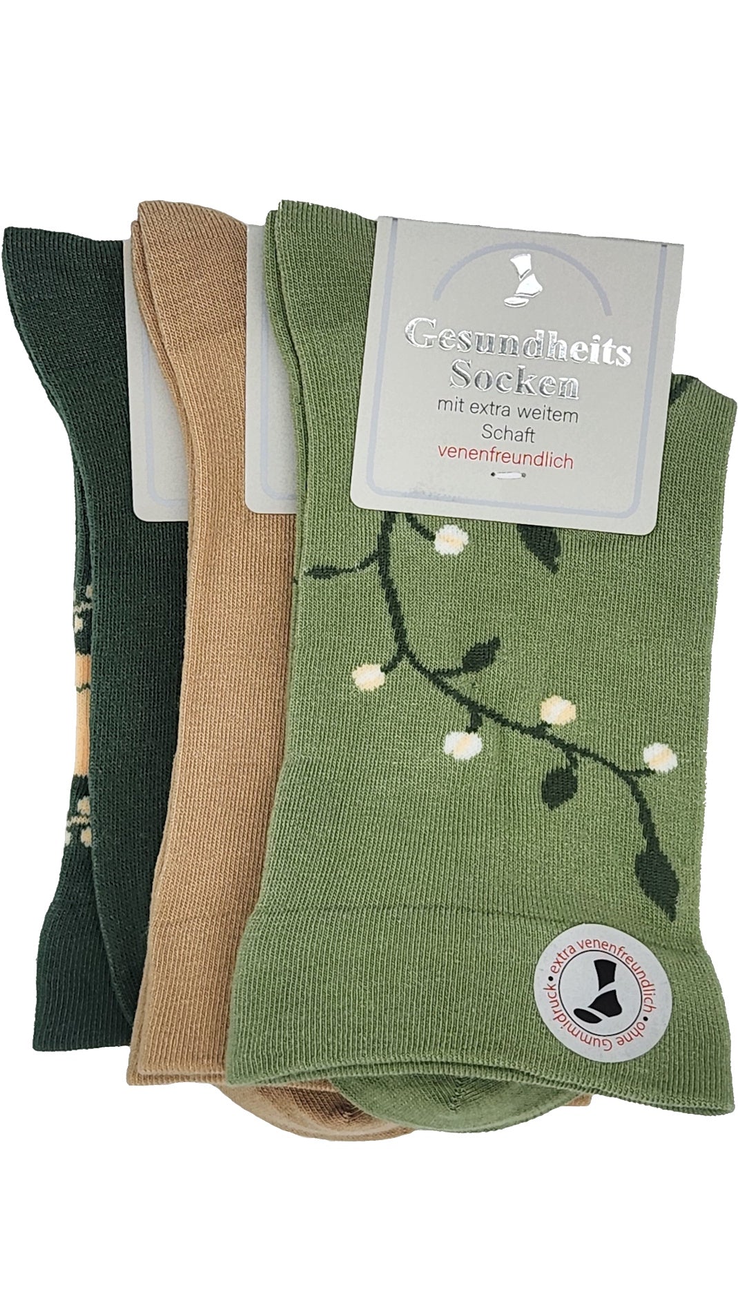 Chaussettes de santé pour femmes avec manchette extra large entonnoir 3 paires (39540)