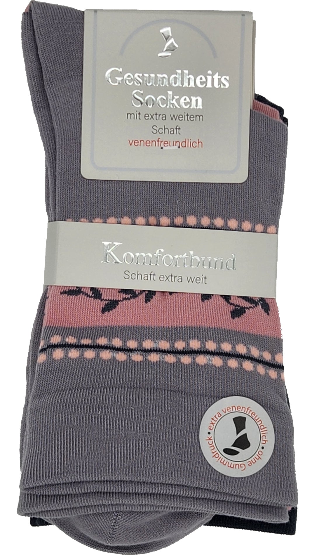 Chaussettes de santé pour femmes avec manchette extra large entonnoir 3 paires (39540)