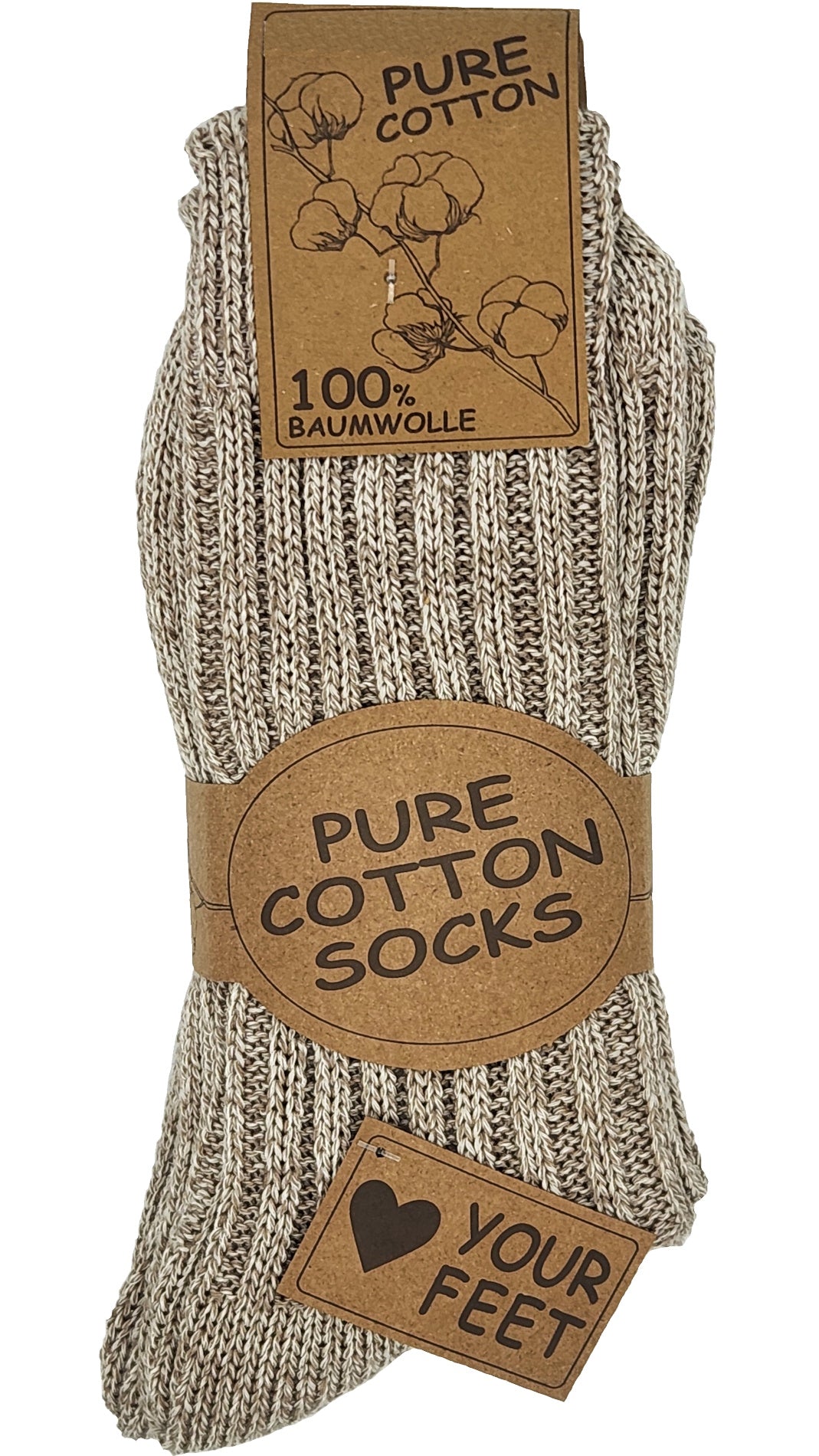 Übergrößen 100% Baumwolle Winter Socken 3 Paar Gr. 47-50 (6280)