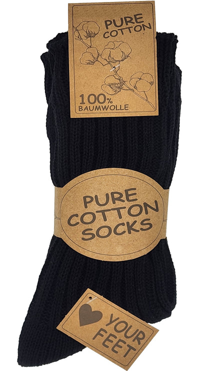 Übergrößen 100% Baumwolle Winter Socken 3 Paar Gr. 47-50 (6280)