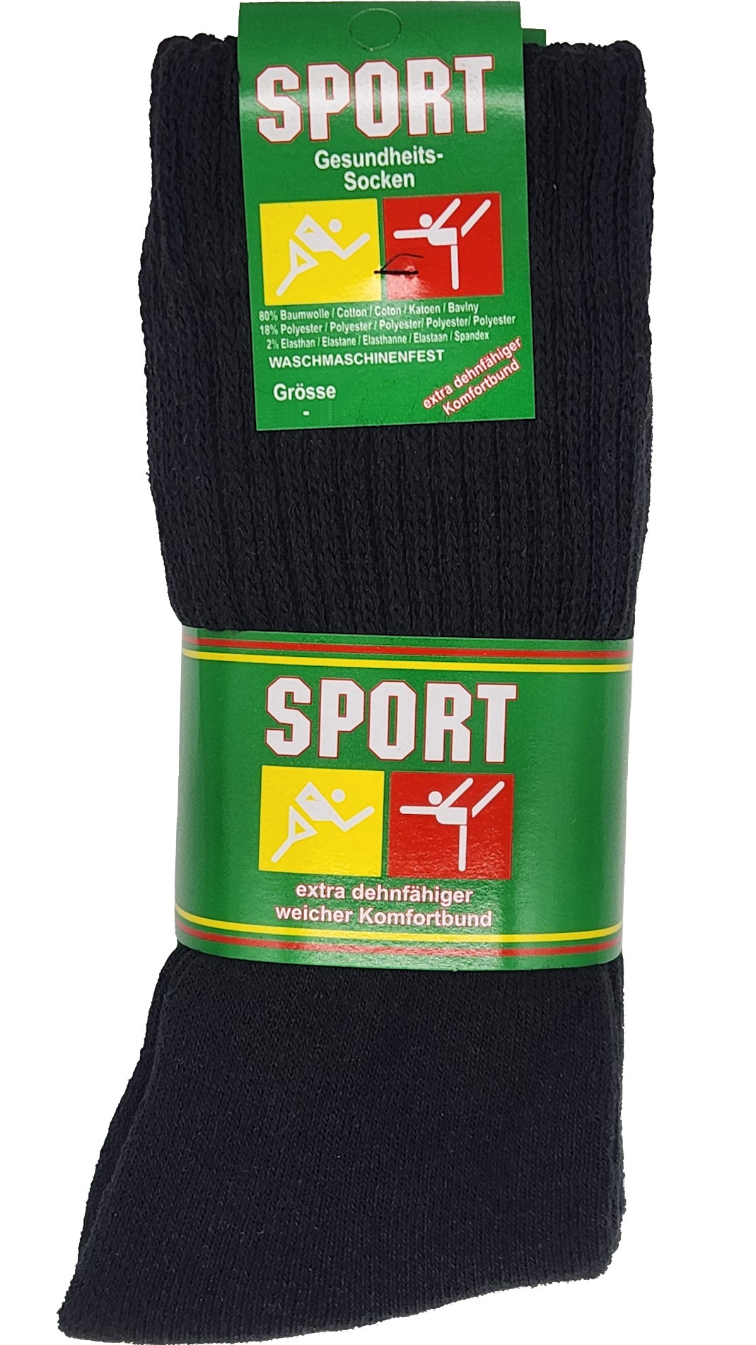 XXL oversize 47-50 wellness sportsokken 5 paar zwart (6920)