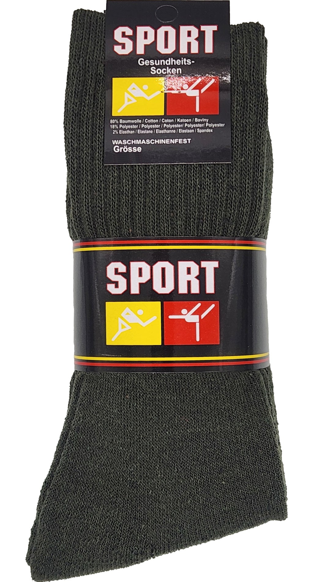 XXL Übergrößen Tennis khaki-olivgrün 5 Paar Gr. 47-50 (6933)