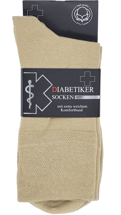 Chaussettes diabétiques ceinture EXTRA large 97% coton 3 paires jusqu'à la taille 54