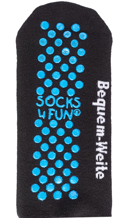 Health Socks ABS Terry Sole EXTRA WIDE Wellness Zwart 2 paar tot maat 50 (2261)