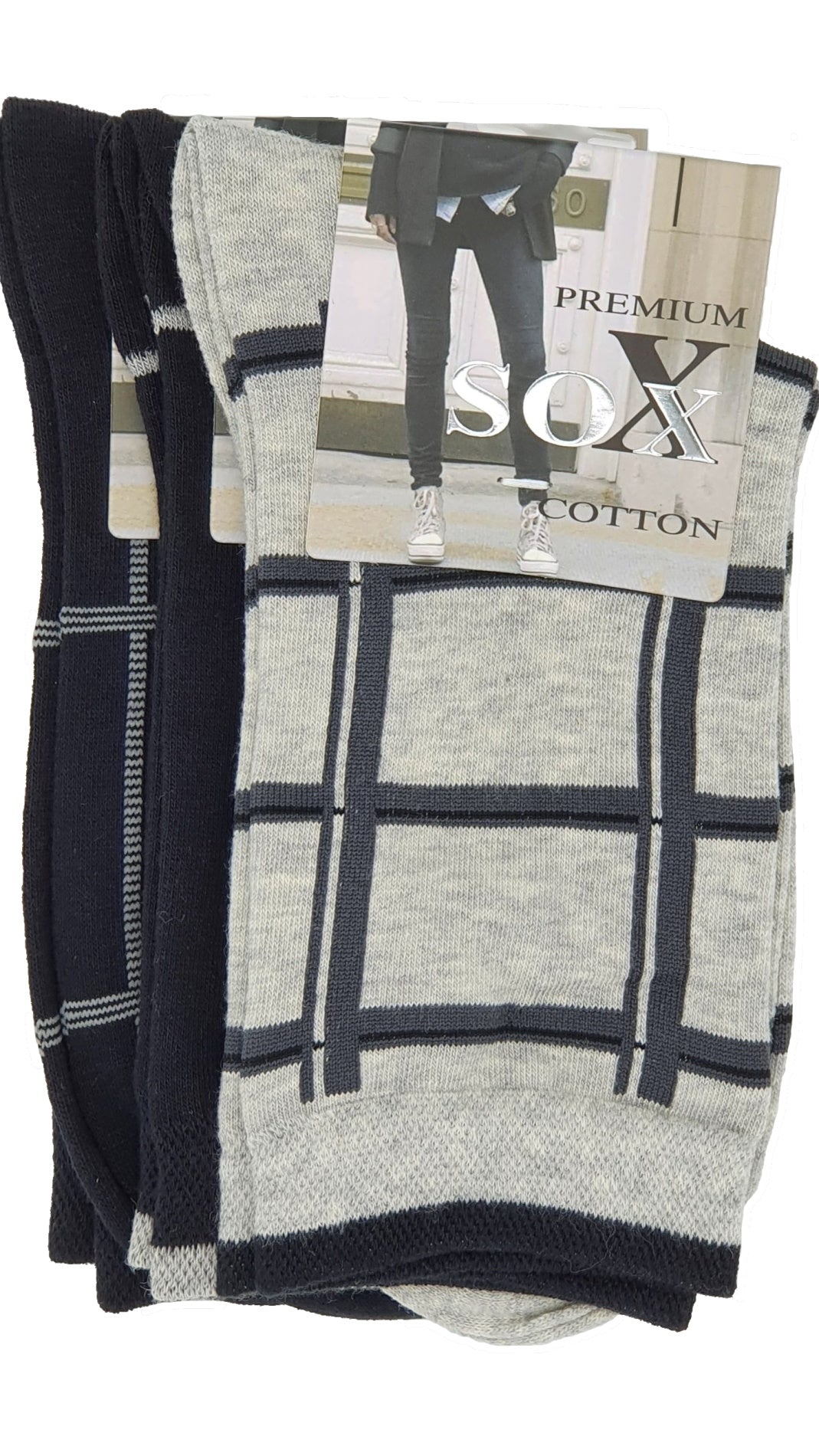 Damen Socken Karo 3 Paar (34395)