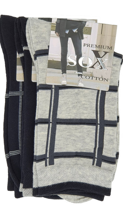 Damen Socken Karo 3 Paar (34395)