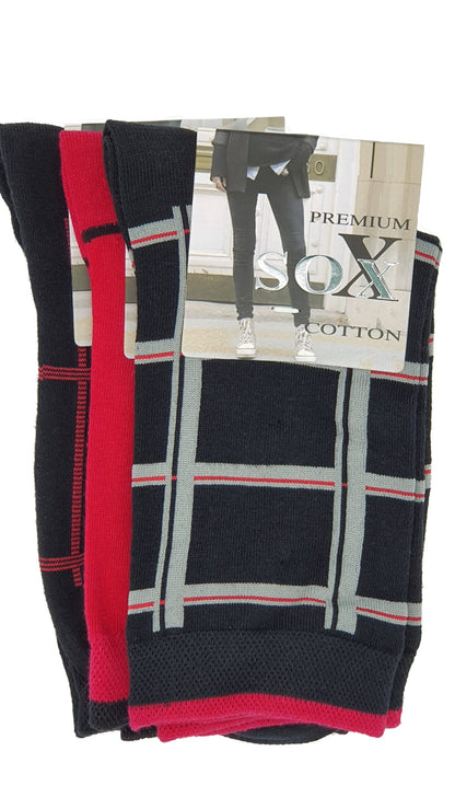 Damen Socken Karo 3 Paar (34395)